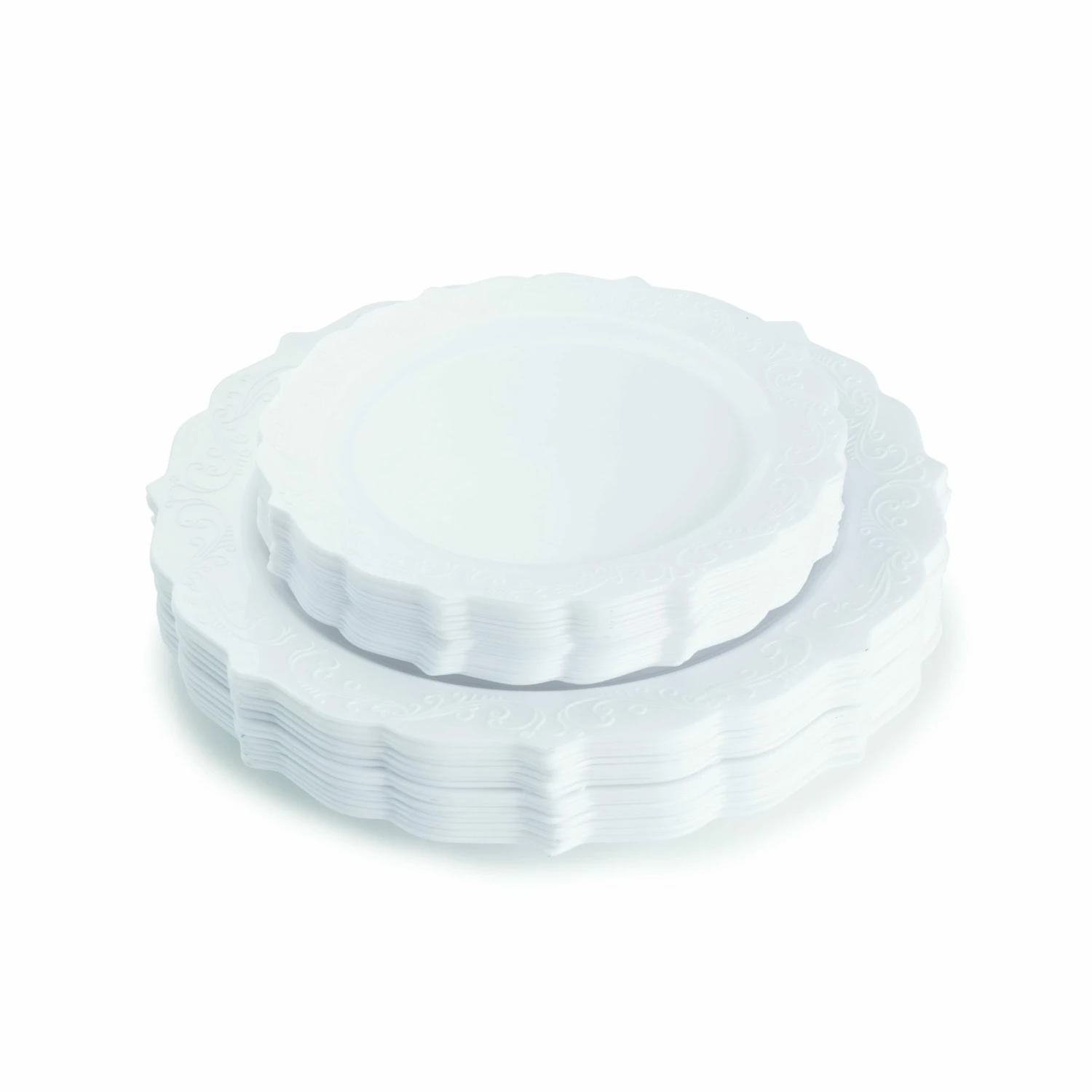 Promo π₯° Posh Setting 100 Piece White Round Plastic Dinnerware and Silverware value set (20 Servings) - Elegant β¨ 5 Promo π₯° Posh Setting 100 Piece White Round Plastic Dinnerware and Silverware value set (20 Servings) - Elegant β¨ - Image 3