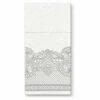 Hot Sale 🎁 Posh Setting Royal Lace Airlaid Silver Pocket Napkin 1/8 Fold - 25 pack ⭐ -Cheap poshsetting Store PocketLaceSilver