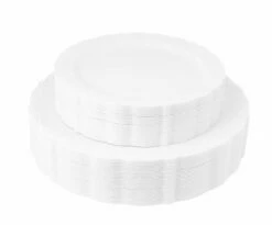 Cheap 👏 Posh Setting 60 Piece White Round Plastic Dinnerware Value Set - Casual 😀