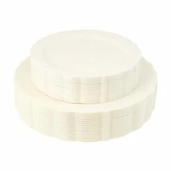 Best Sale π Posh Setting 60 Piece Cream Round Plastic Dinnerware Value Set - Casual π