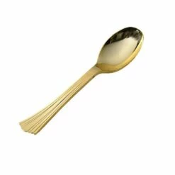 Best Pirce ✔️ Posh Setting 12 Inch Gold Plastic Serving Spoon 1 Pack ⭐