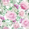 Wholesale 🤩 Posh Setting Gorgeous Roses Floral Lunch Napkin - 20 Pack ✔️