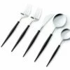 Brand new 🛒 Posh Setting Noble Collection Silver And Black Flatware Set 40 Count-Setting for 8 ⌛