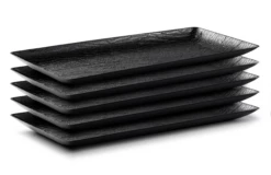 New 🔔 Posh Setting 6.25 x 14 Inch Rectangle Black Serving Tray ⭐ -Cheap poshsetting Store SmalltrayBlack