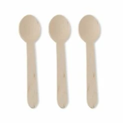 Deals 🔔 Posh Setting Palm Leaf Cutlery Disposable Eco Friendly Wood Flatware - 24 Count 🔔 -Cheap poshsetting Store Spoon
