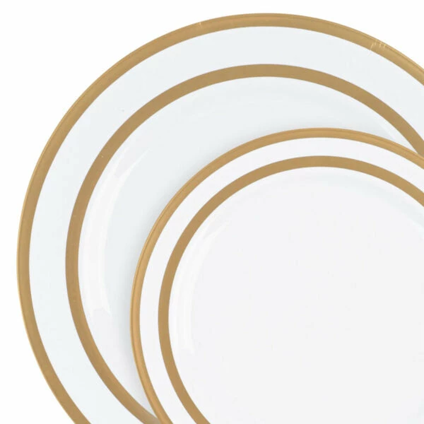 Cheapest β Posh Setting 32 Pack White and Gold Rim Plastic Dinnerware Set (16 Guests) - Symmetry π 3 Cheapest β Posh Setting 32 Pack White and Gold Rim Plastic Dinnerware Set (16 Guests) - Symmetry π