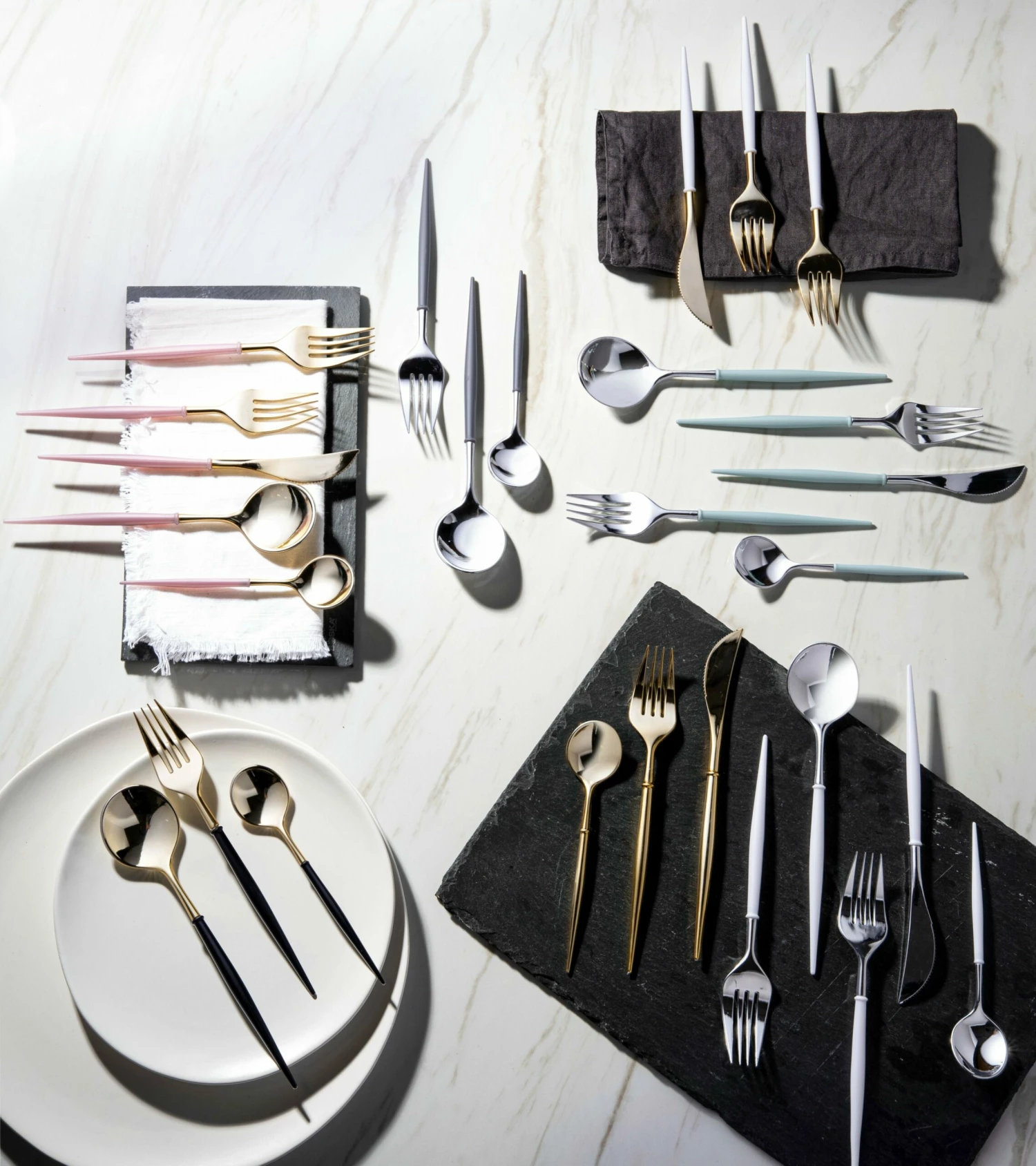 Cheap 🌟 Posh Setting Noble Collection Gold And Blush Flatware Set 40 Count-Setting for 8 🧨 4 Cheap 🌟 Posh Setting Noble Collection Gold And Blush Flatware Set 40 Count-Setting for 8 🧨 - Image 2