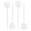 Deals ⌛ Posh Setting Novelty Collection Serving Spoon & Spork White - 4 Pack 🥰