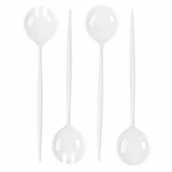 Deals ⌛ Posh Setting Novelty Collection Serving Spoon & Spork White - 4 Pack 🥰