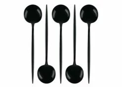 Outlet 😍 Posh Setting Novelty Collection Black Flatware 32 Count 🎉 -Cheap poshsetting Store black soup spoon aa3a0247 639c 4818 9027 f12f62892c31