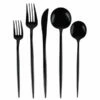 Hot Sale 🔔 Posh Setting Novelty Collection Black Flatware Set 40 Pieces - Setting for 8 ⌛ -Cheap poshsetting Store blacknovelty 03 600x600 1