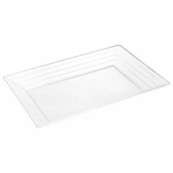 Top 10 🤩 Posh Setting Clear Leveled Rectangular Plastic Serving Tray - 2 Count 🌟