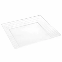 Brand new π― Posh Setting Clear Leveled Square Plastic Serving Tray - 2 Count π