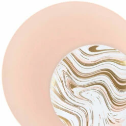 Cheap 🎁 Posh Setting 32 Pack Pink and Gold Round Plastic Dinnerware Set (16 Guests) - Curve 🔥 -Cheap poshsetting Store curvepinkcover 1 600x600 43edf42c d23f 43a1 91ef 882298923ee4