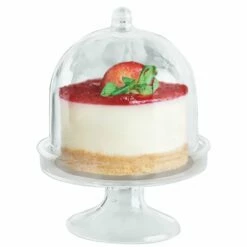 Cheapest ⭐ Posh Setting Clear Plastic Mini Cake Plate with Stand and Dome Cover-5 Count ⌛