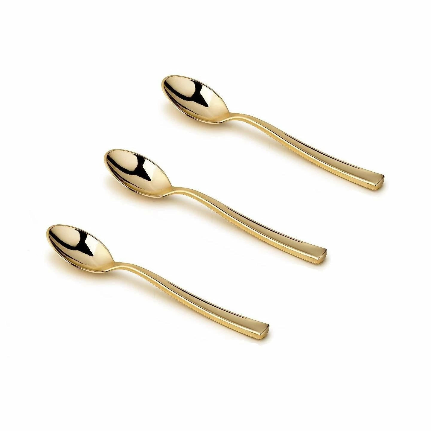 Brand new ✔️ Posh Setting 4 Inch Mini Spoons Gold Plastic Tasting Spoon-72 Count 🎉 3 Brand new ✔️ Posh Setting 4 Inch Mini Spoons Gold Plastic Tasting Spoon-72 Count 🎉