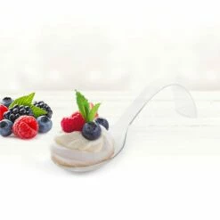 Coupon 🎁 Posh Setting Clear Plastic Curly Appetizer Tasting Spoon-24 Count 😍