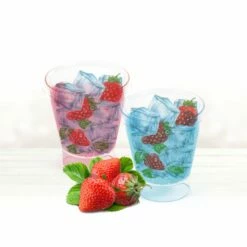 Buy ❤️ Posh Setting 7 oz. Clear Plastic Horn Cup with Cover-10 Count 🎉