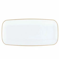 Best reviews of 🤩 Posh Setting 10.6 Inch Organic White and Gold Rectangle Serving Dish - 2 Pack 😍