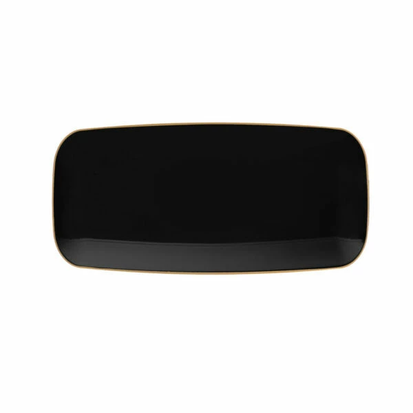 Budget 💯 Posh Setting 10.6 Inch Organic Black and Gold Rectangle Serving Dish - 2 Pack 🧨 3 Budget 💯 Posh Setting 10.6 Inch Organic Black and Gold Rectangle Serving Dish - 2 Pack 🧨