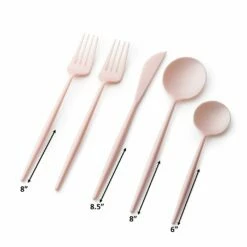 Brand new 🔥 Posh Setting Noble Collection Pearl Pink Flatware Set 40 Count-Setting for 8 ✔️ -Cheap poshsetting Store pink