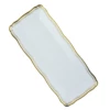 Best Sale 🔔 Posh Setting 13.75 X 6 Inch Rectangle White And Gold Rim Plastic Serving Tray ⌛ -Cheap poshsetting Store rectangle serving tray white gold b7e8b85f 697c 46be 978e af09329090ad