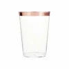 Best Sale 🎉 Posh Setting 12 Oz Clear Plastic Tumblers With Rose Gold Rim 😍 -Cheap poshsetting Store rose1214