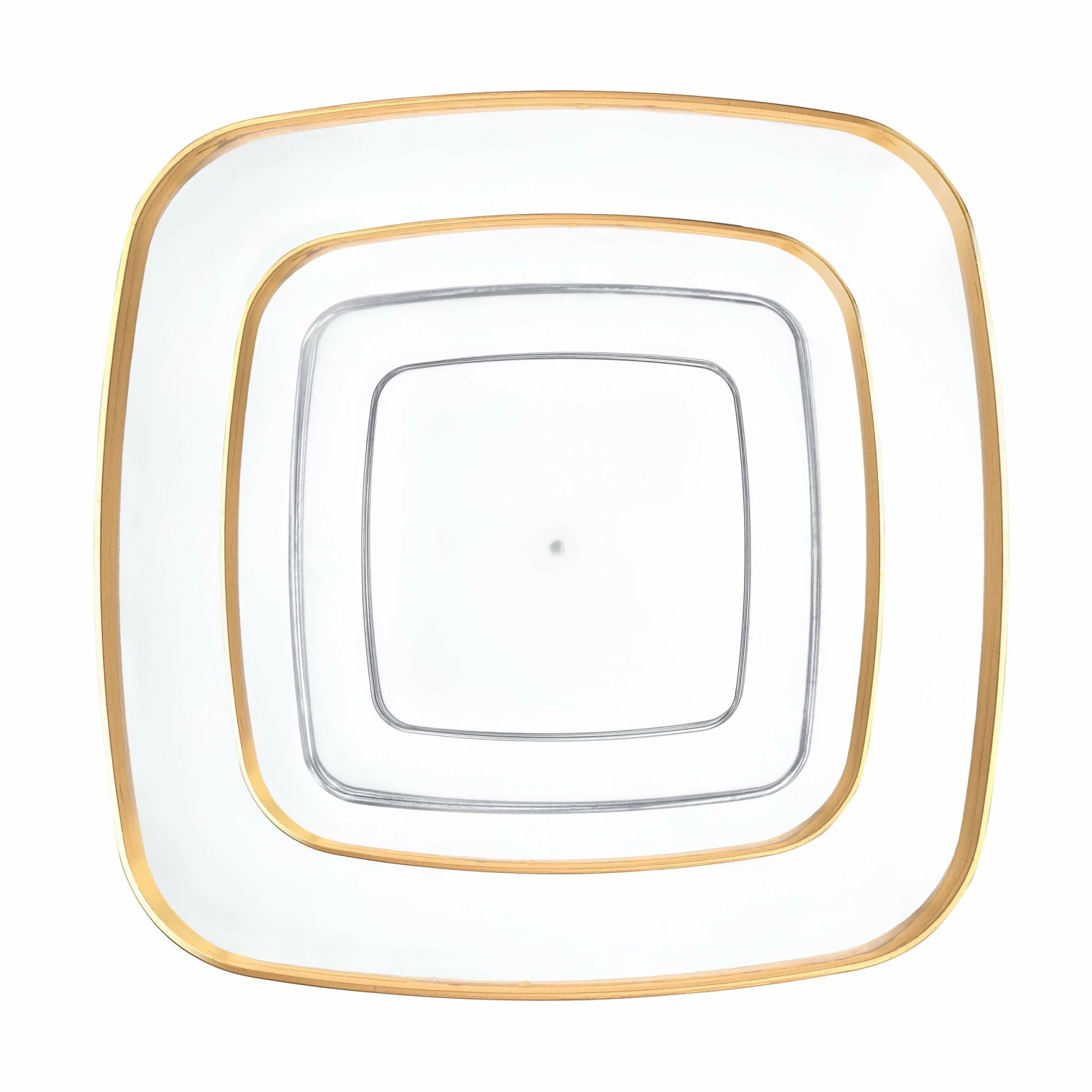 Flash Sale ✨ Posh Setting 32 Pack Clear and Gold Square Plastic Dinnerware Set (16 Guests) - Classic Square 🤩 3 Flash Sale ✨ Posh Setting 32 Pack Clear and Gold Square Plastic Dinnerware Set (16 Guests) - Classic Square 🤩