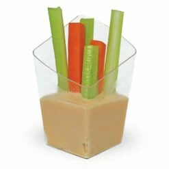 Promo 💯 Posh Setting 2 oz. Clear Plastic Mini Square Slanted Shooter-12 Count 🥰