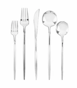Promo ⭐ Posh Setting Novelty Collection Silver Flatware Set 40 Count-Setting for 8 🔔