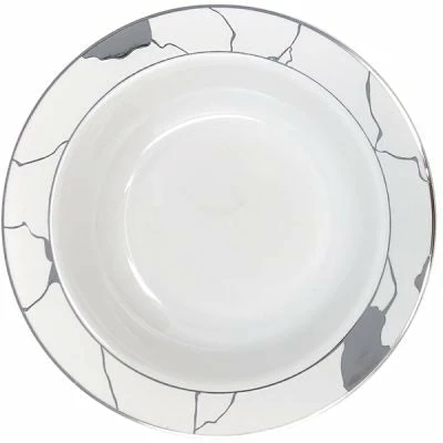 Promo 🤩 Posh Setting White and Gold/Silver Round Plastic Wedding Value Set (120 Servings) - Marble ❤️ 9 Promo 🤩 Posh Setting White and Gold/Silver Round Plastic Wedding Value Set (120 Servings) - Marble ❤️ - Image 7