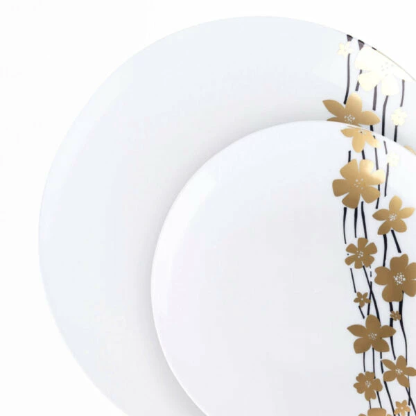 Flash Sale β€οΈ Posh Setting 32 Pack Black/Gold Round Plastic Dinnerware Set (16 Guests) - Vine π― 3 Flash Sale β€οΈ Posh Setting 32 Pack Black/Gold Round Plastic Dinnerware Set (16 Guests) - Vine π―