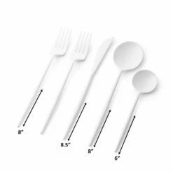 Top 10 ⌛ Posh Setting Noble Collection White Flatware Set 40 Count-Setting for 8 🔔 -Cheap poshsetting Store white
