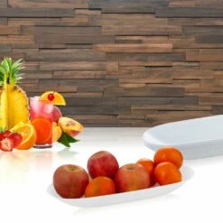 Buy 🎁 Posh Setting White Plastic Oval Pebbled Serving Dish - 2 Pack 👏 -Cheap poshsetting Store white28image3