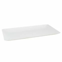 Budget π Posh Setting 9 x 17 Inch Rectangle White Serving Tray π