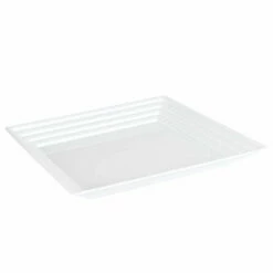 Deals π₯ Posh Setting White Leveled Square Plastic Serving Tray - 2 Count π