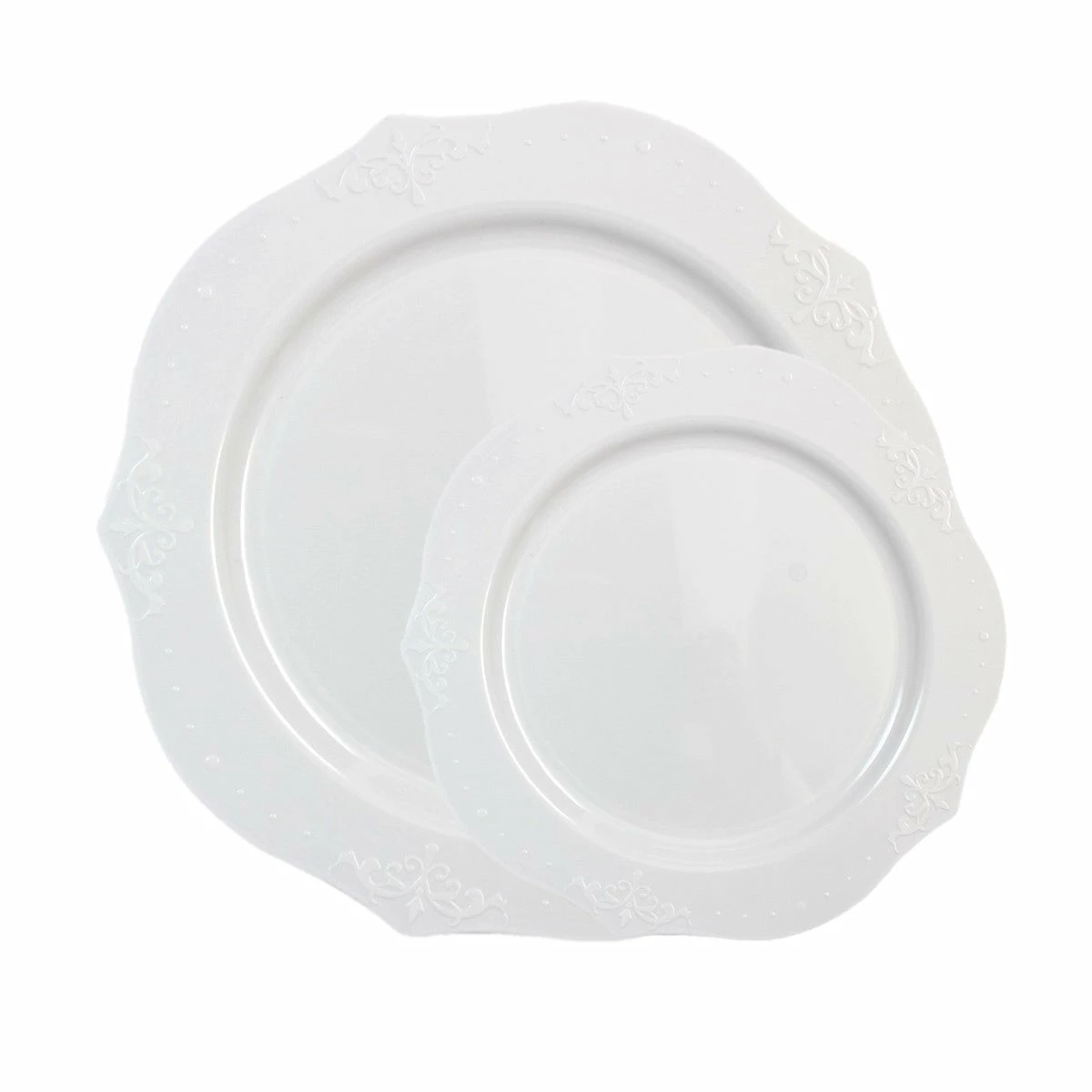 Buy β Posh Setting White or Clear Round Plastic Wedding Value Set (120 Servings) - Antique π 9 Buy β Posh Setting White or Clear Round Plastic Wedding Value Set (120 Servings) - Antique π - Image 7